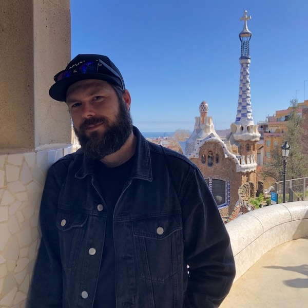 Michal Acler v Park Güell v Barceloně